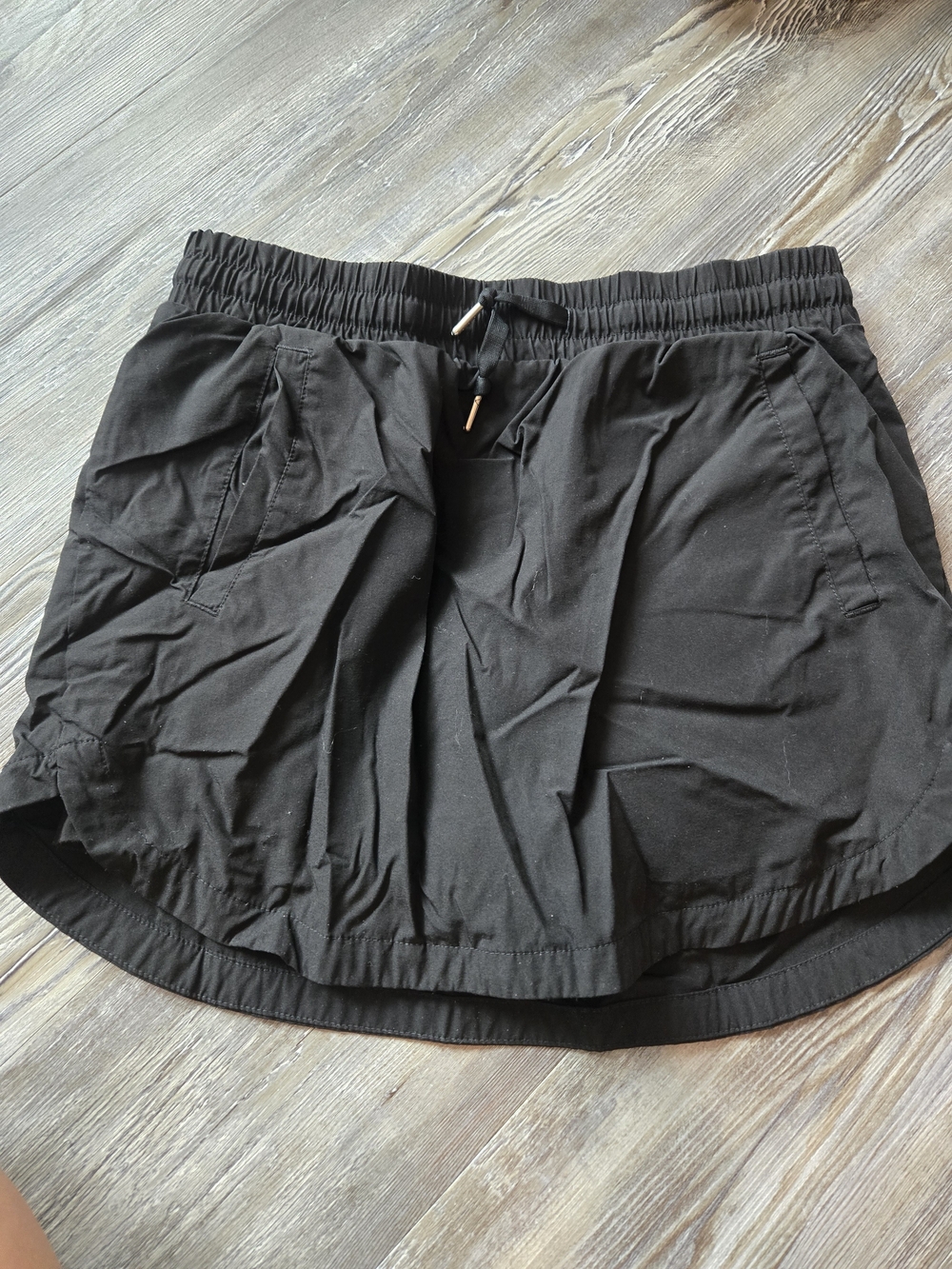 Halara Black Drawstring Active Skort